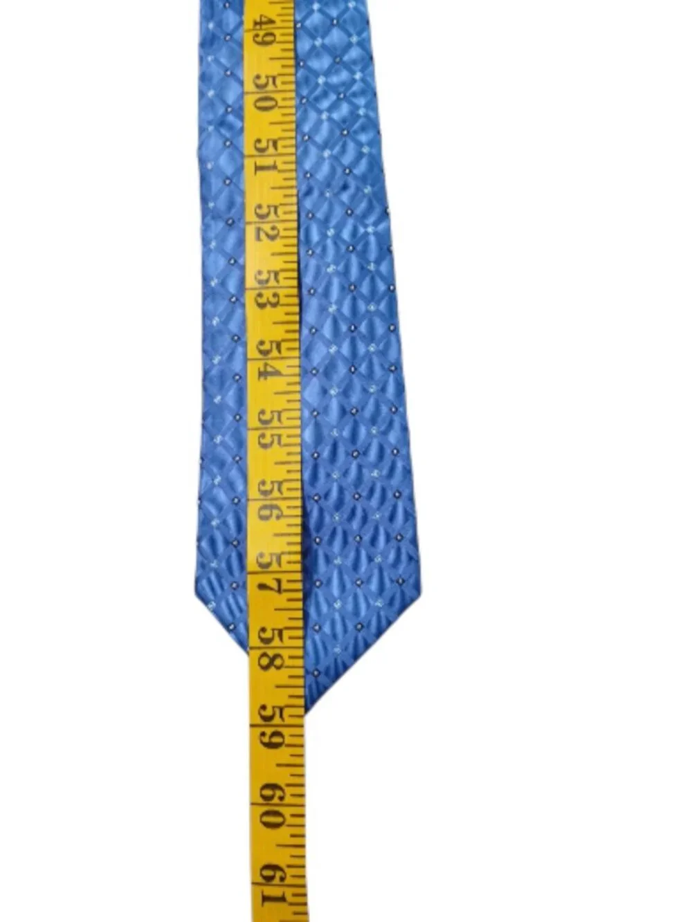 Club Room Blue Geometric Necktie Classic Textured Diamond Pattern Men's Tie